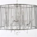 Afbeelding van Draadkap organza zilver 60 cm.