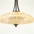 Fabbro hanglamp 1 lichts roest met greca glas 50 cm