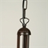 Fabbro hanglamp 1 lichts roest met greca glas