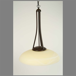 Afbeelding van Fabbro hanglamp roest met champagne glas 50 cm