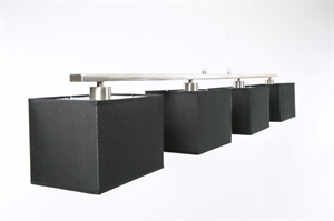 Afbeelding van Box hanglamp 4 lichts + kapjes