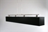 Box hanglamp met zwarte rechthoekige kap
