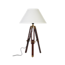 Afbeelding van Chiara tafellamp hout met messing beslag